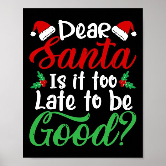 Beste Kerstman, het is te laat om nog leuk kerstfe Poster (Voorkant)