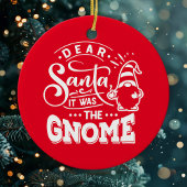 Beste kerstman, het was de Gnome Foto Keramisch Ornament