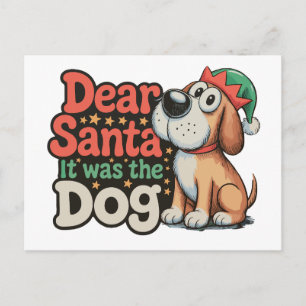 Beste Kerstman Het Was De Hond Die Kerstmis Xmas Feestdagenkaart