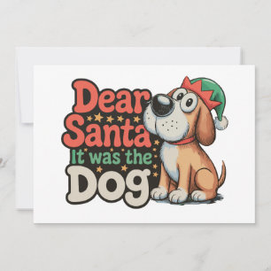 Beste Kerstman Het Was De Hond Die Kerstmis Xmas Kaart