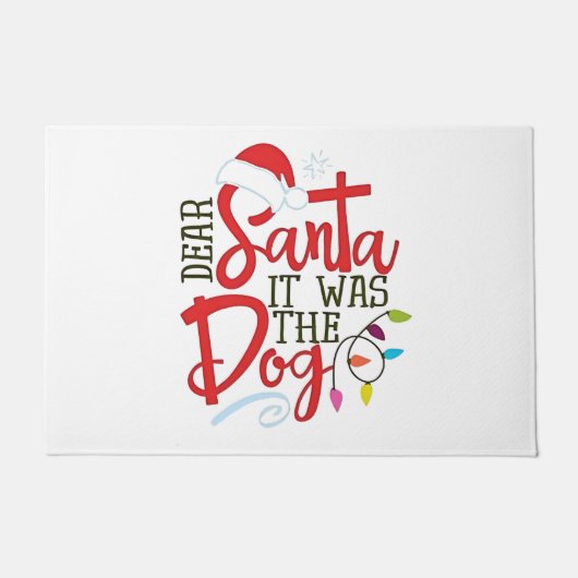 Beste Kerstman Het Was De Hond Grappig  Deurmat (Voorkant)