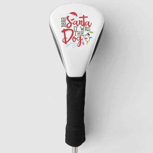 Beste Kerstman Het Was De Hond Grappig Golfheadcover (Voorkant)