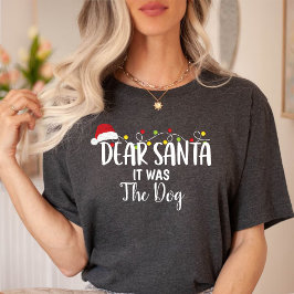 Beste Kerstman Het was de Hond Grappig Kerst Zwart T-shirt