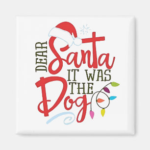 Beste Kerstman Het Was De Hond Grappig Magneet