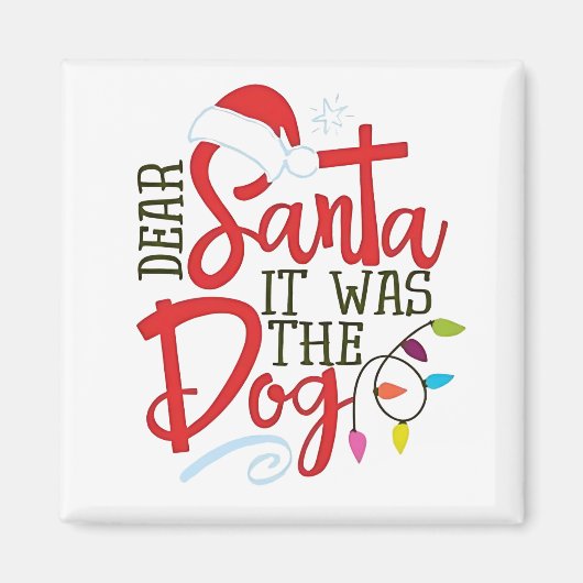 Beste Kerstman Het Was De Hond Grappig  Magneet (Voorkant)