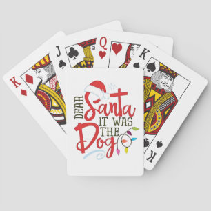 Beste Kerstman Het Was De Hond Grappig  Pokerkaarten