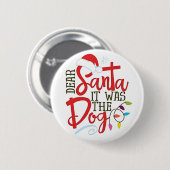 Beste Kerstman Het Was De Hond Grappig Ronde Button 5,7 Cm (Voorkant /achterkant)