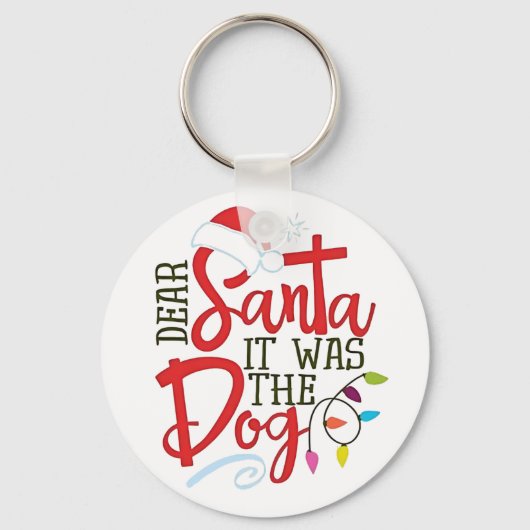 Beste Kerstman Het Was De Hond Grappig Sleutelhanger (Voorkant)
