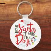 Beste Kerstman Het Was De Hond Grappig Sleutelhanger (Voorkant)
