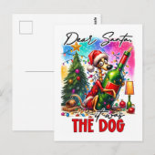 Beste Kerstman Het Was de Hond – Grappige Kersthui Briefkaart (Voorkant / Achterkant)