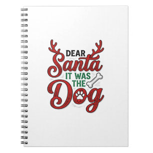 Beste Kerstman Het Was De Hond Kerst T-Shirt Ontwe Notitieboek