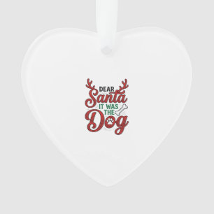 Beste Kerstman Het Was De Hond Kerst T-Shirt Ontwe Ornament