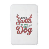 Beste Kerstman Het Was De Hond Kerstshirt Ontwerp_ Badmat (Voorkant Verticaal)