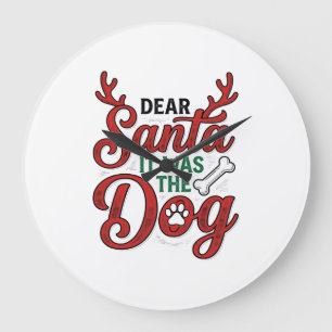 Beste Kerstman Het Was De Hond Kerstshirt Ontwerp_ Grote Klok