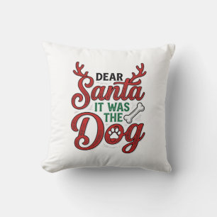 Beste Kerstman Het Was De Hond Kerstshirt Ontwerp_ Kussen