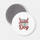 Beste Kerstman Het Was De Hond Kerstshirt Ontwerp_ Magneet (Voorkant / Achterkant)