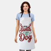 Beste Kerstman Het Was De Hond Kerstshirt Ontwerp_ Schort (Gedragen)