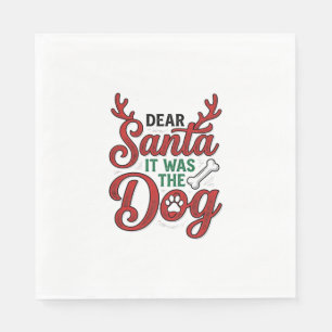 Beste Kerstman Het Was De Hond Kerstshirt Ontwerp_ Servet