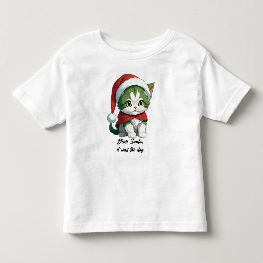 Beste kerstman, het was de hond kinder shirts (Voorkant)