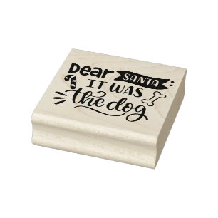Beste kerstman, het was de hond rubberstempel