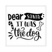 Beste kerstman, het was de hond rubberstempel (Afrduk)