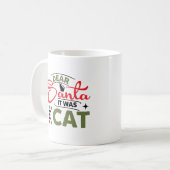 Beste Kerstman Het Was De Kat Grappig Koffiemok (Voorkant links)
