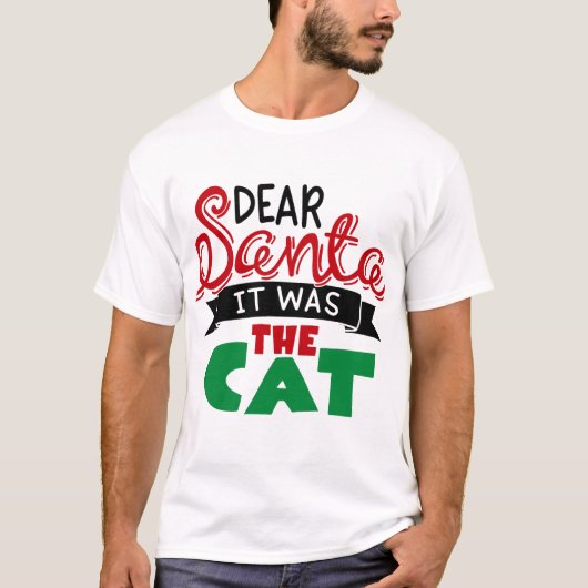Beste Kerstman Het Was De Kat T-shirt (Voorkant)