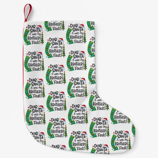 Beste Kerstman Het was de schuld van mijn broer Gr Kleine Kerstsok (Voorkant)