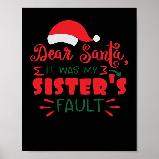 Beste kerstman, het was de schuld van mijn zus. poster (Voorkant)