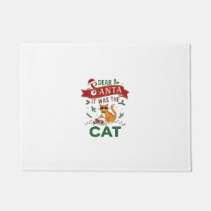Beste Kerstman Het Was Kat Oranje Kerst Ornament Deurmat