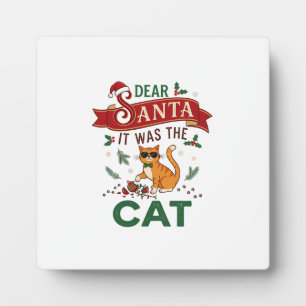 Beste Kerstman Het Was Kat Oranje Kerst Ornament Fotoplaat