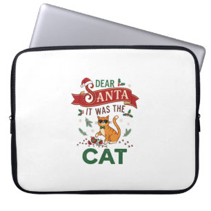 Beste Kerstman Het Was Kat Oranje Kerstbal Laptop Sleeve