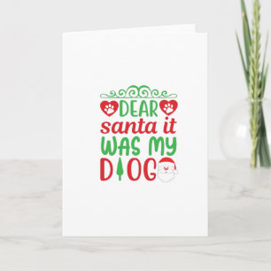 Beste Kerstman Het Was Mijn Hond-kerstmis-grappig Kaart