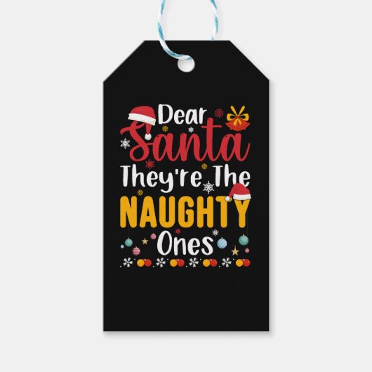 Beste kerstman, het zijn de Naughty's Cadeaulabel (Voorkant)