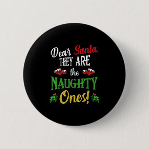Beste Kerstman Het Zijn Stoute Eentjes Grappige Ke Ronde Button 5,7 Cm