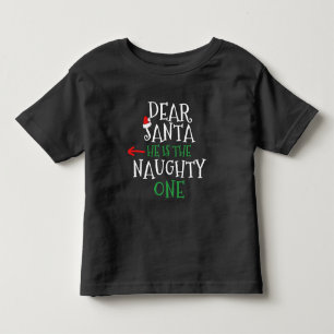 Beste kerstman, hij is de onaughty die een cadeaut kinder shirts