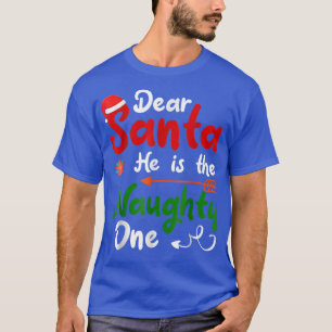 Beste kerstman, hij is de onaughty die koppels aan t-shirt