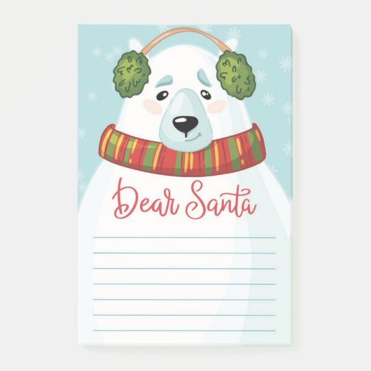 Beste Kerstman Ijsbeer Post-It Notities Post-it® Notes (Voorkant)