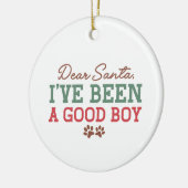 Beste Kerstman Ik ben een goede jongen geweest, Ho Keramisch Ornament (Links)