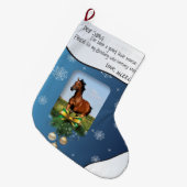 Beste kerstman, ik ben een goede PHOTO-LIJST. Grote Kerstsok (Voorkant (Hangend))