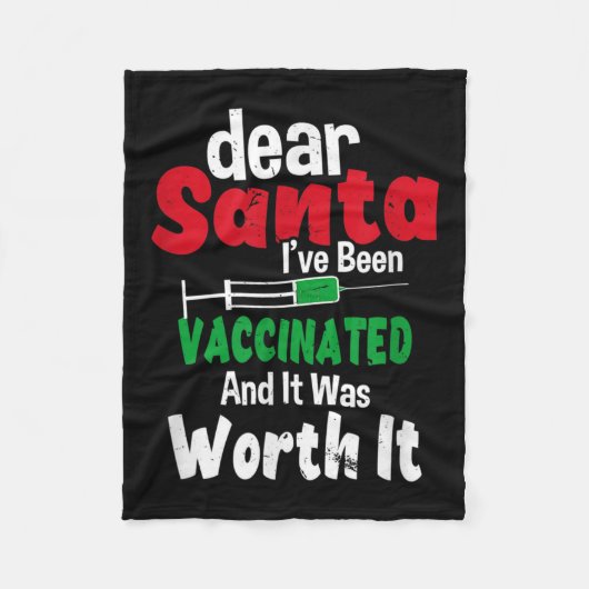Beste Kerstman Ik Ben Ingeënt En Het Was Het Waard Fleece Deken (Voorkant)