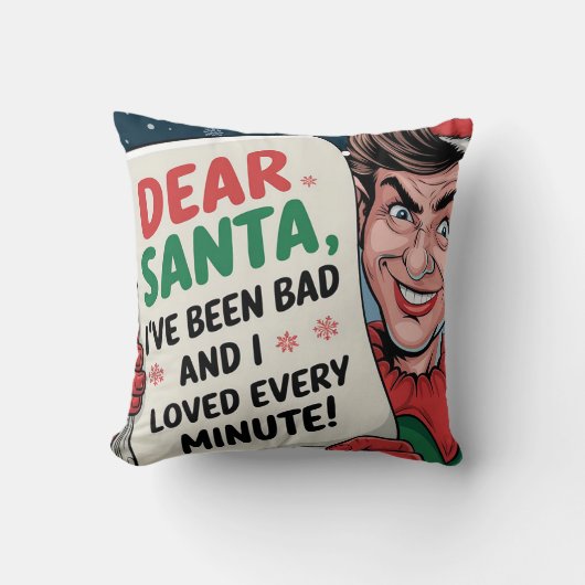 Beste Kerstman, ik ben slecht Kerst Elf Leuk Desig Kussen (Voorkant)