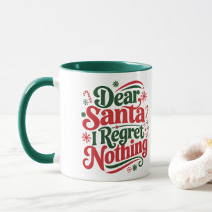 Beste kerstman, ik betreur niets mok
