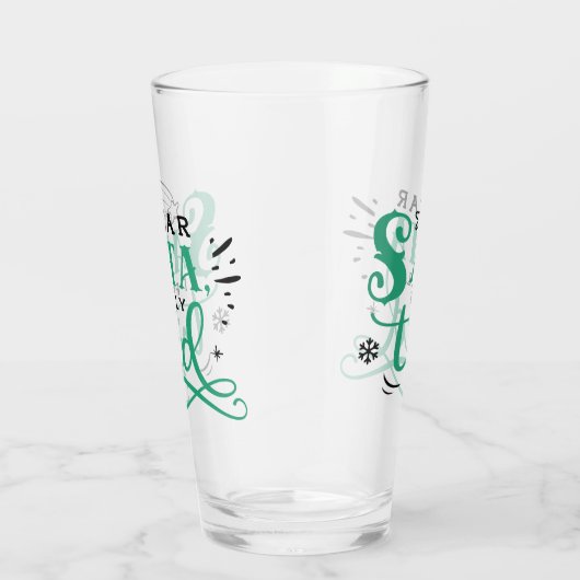 Beste kerstman, ik heb echt geprobeerd | Fun-kerst Glas (Rechts)