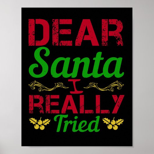 Beste kerstman, ik heb echt geprobeerd poster (Voorkant)