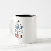 Beste Kerstman, ik heb echt geprobeerd retro grapp Tweekleurige Koffiemok (Voorkant links)