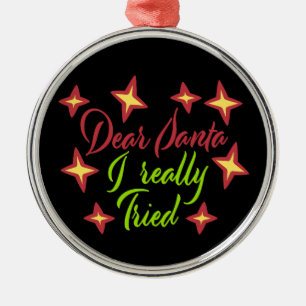 Beste Kerstman Ik Heb Echt Mijn Best Gedaan Kersth Metalen Ornament