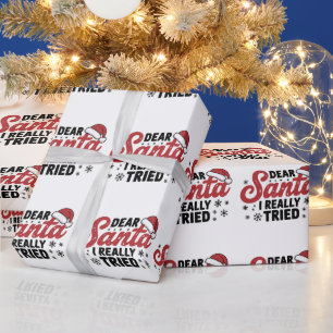 Beste Kerstman ik heb echt mijn best gedaan Kerstm Cadeaupapier
