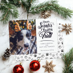 Beste kerstman, ik heb een foto gemaakt voor een h feestdagenkaart<br><div class="desc">Stuur deze leuke en leuke vakantiekaart naar je familie en vrienden om kerstcadeautje te verspreiden. Deze kaart bevat trendy en moderne typografie die "Beste Kerstman die ik echt geprobeerd heb" in zwarte handgeschreven lettertypen leest. Voeg eenvoudig uw afbeelding toe om uw hond te personaliseren. De achterkant van de kaart is...</div>