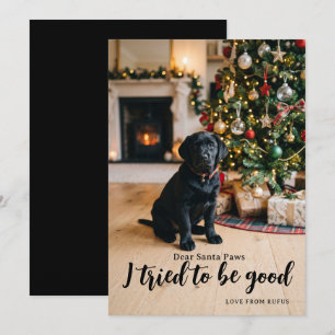 Beste Kerstman Ik Heb Geprobeerd Goed Te Zijn Foto Feestdagenkaart